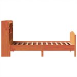 vidaXL Lit bibliothèque sans matelas cire marron 75x190 cm pin massif