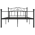 vidaXL Cadre de lit sans matelas noir métal 140x200 cm