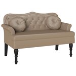 vidaXL Banc Chesterfield Cappuccino 120 5 x 65 x 75 cm Simili cuir