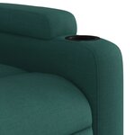 vidaXL Fauteuil de massage inclinable Vert foncé Tissu