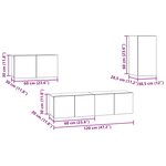 vidaXL Ensemble meuble TV 4 Pièces Chêne noir 30.5 x 30 x 60 cm