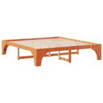 vidaXL Cadre de lit surélevé Marron 180 x 200 cm Bois massif en pin