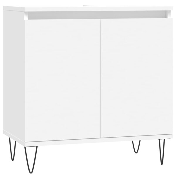 vidaXL Armoire de salle de bain blanc 58x33x60 cm bois d'ingénierie