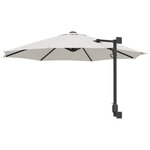vidaXL Parasol Déporté Sable Polyester  Aluminium Grand Pliable