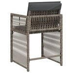 vidaXL Chaises de jardin avec coussins lot de 4 gris résine tressée