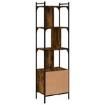 vidaXL Bibliothèque avec porte chêne fumé 44 5x30x154 5 cm