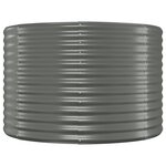 vidaXL Lit surélevé de jardin Acier galvanisé 322x100x68cm gris
