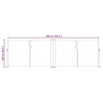 vidaXL Auvent latéral rétractable Rouge 100 x 600 cm