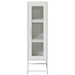 vidaXL Buffet haut blanc 36x39x123 cm acier laminé à froid