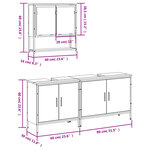 vidaXL Ensemble de meubles de salle de bain 3 Pièces Chêne marron