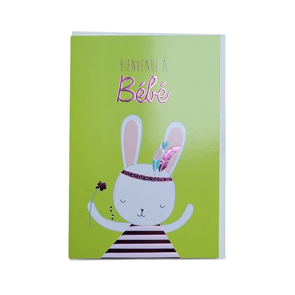 Carte De Voeux - Naissance - Bienvenue à bébé - Fille