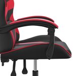 vidaXL Chaise de jeu Noir et rouge Similicuir