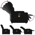 vidaXL Fauteuil inclinable de massage électrique Noir Tissu