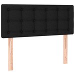 vidaXL Sommier à lattes de lit matelas et LED noir 120x190 cm tissu