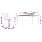 vidaXL Ensemble de salle à manger pour jardin 5 Pièces Marron