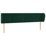 vidaXL Tête de lit avec oreilles Vert foncé 203x23x78/88 cm Velours