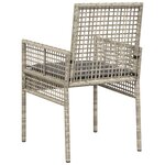 Chaises de jardin vidaXL 2 Pièces avec coussins Gris clair en poly rattan