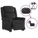 vidaXL Fauteuil inclinable massage électrique noir brillant similicuir
