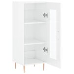 vidaXL Buffet Blanc brillant 34 5x34x90 cm Bois d'ingénierie