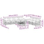 vidaXL Ensemble de canapés d'extérieur 8 pc Blanc et crème Polyester