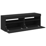 vidaXL Meubles TV avec lumières LED 2 Pièces Noir 60x35x40 cm