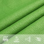 vidaXL Voile d'ombrage 160 g/m² Vert clair 6x8 m PEHD