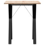 vidaXL Table à manger cadre en Y 70x70x75 cm bois de pin massif fonte