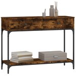 vidaXL Table console chêne fumé 100x34 5x75 cm bois d'ingénierie