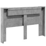 vidaXL Armoire tête de lit avec LED gris béton 160x16 5x103 5 cm