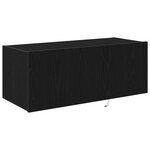 vidaXL Meuble TV mural Chêne noir 80 x 35 x 31 cm Bois d'ingénierie