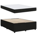 vidaXL Cadre de lit avec matelas Noir 160 x 200 cm tissu
