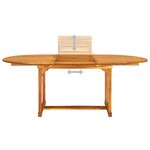 vidaXL Ensemble à manger d'extérieur 7 Pièces Bois d'acacia solide