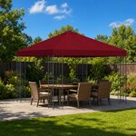vidaXL Pavillon 3 x 3 m Bordeaux Polyester et Acier 190 gsm