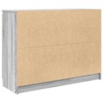 vidaXL Buffet avec tiroirs sonoma gris 100 5x35x76cm bois d'ingénierie