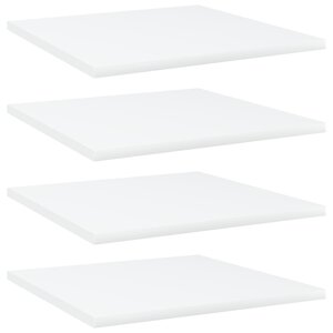 vidaXL Panneaux de bibliothèque 4 Pièces blanc bois d’ingénierie