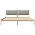 vidaXL Cadre de lit Gris clair 180 x 200 cm Pin massif