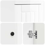 vidaXL Meuble de salle de bain avec évier Blanc brillant