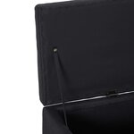 Banc banquette avec compartiment de rangement 116 cm polyester noir 02_0010753