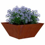 vidaXL Cache-pot de jardin Rouillé 35 x 35 x 15 cm