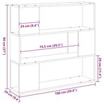 vidaXL Centre de divertissement Noir 100 x 24 x 94 cm