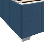 vidaXL Cadre de lit avec matelas Bleu 180 x 200 cm tissu