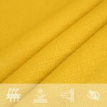 vidaXL Voile d'ombrage 160 g/m² Jaune 2x4 m PEHD