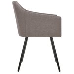 vidaXL Chaises à manger lot de 2 taupe tissu