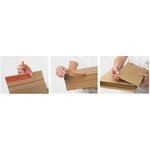 Pochette d'expédition carton ondulé marron  a4 21 5 x 30 cm h 5cm colompac