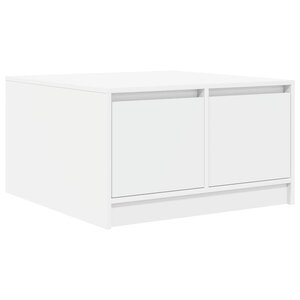 vidaXL Table basse avec tiroirs blanc 70 5x70x40 cm