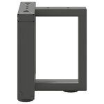 vidaXL Pieds de table basse en T 2 pièces Anthracite 30x25x(30-31) cm Acier