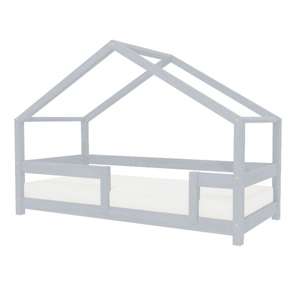 Lit cabane enfant LUCKY 90 x 190 gris clair