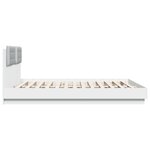 vidaXL Cadre de lit avec tête de lit et lumières LED blanc 180x200 cm