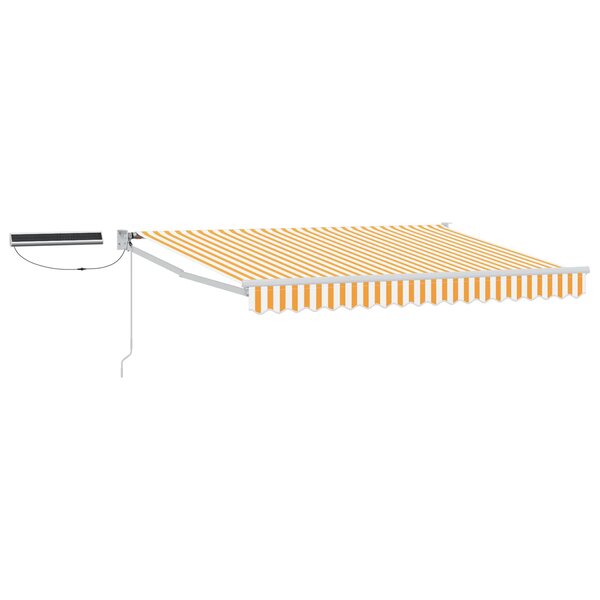 vidaXL Auvent rétractable électrique Jaune et blanc 3 5 x 2 5 m