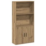 vidaXL Bibliothèque chêne artisanal 60x24x120 cm bois d'ingénierie